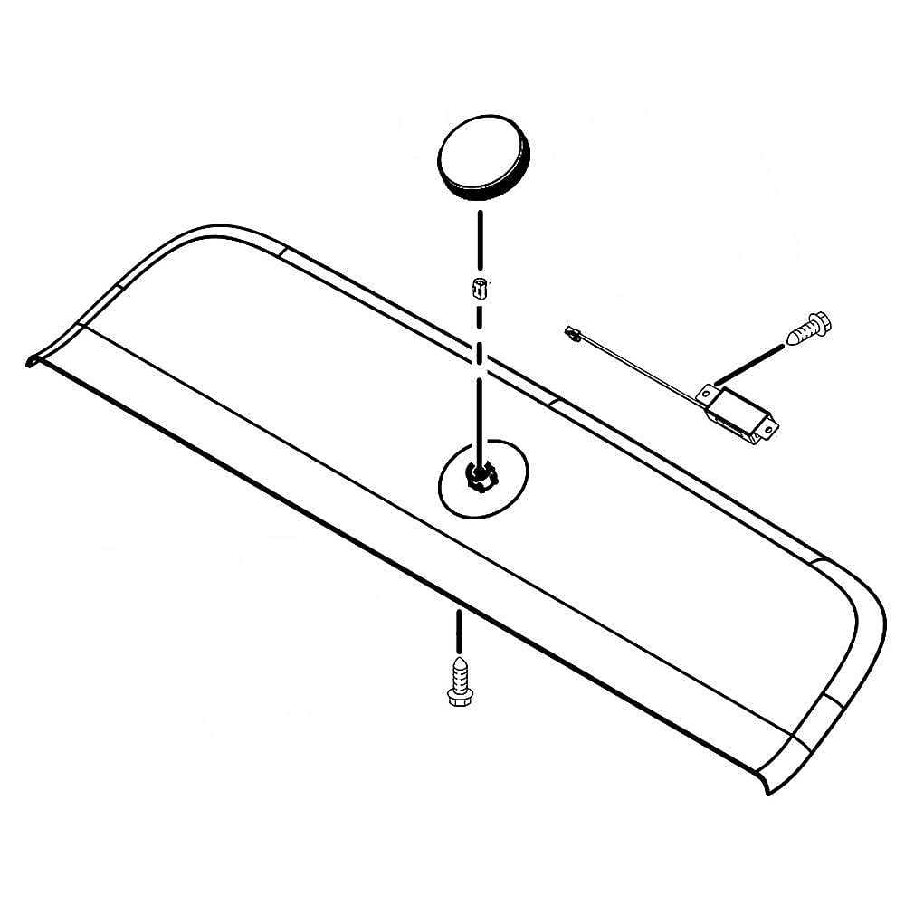 Part #w10902774, Dryer User Interface Assembly / 8.57 x 3.82 x 30.94