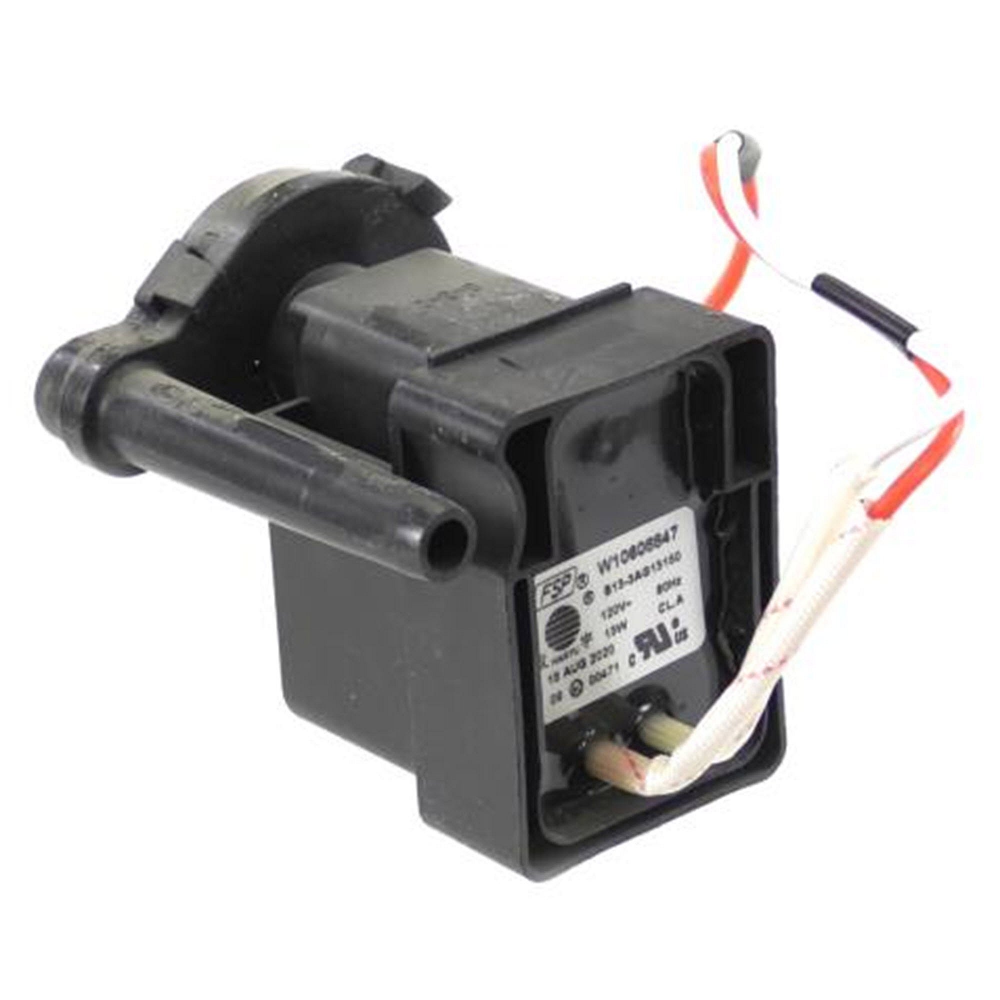 Part #w10903190, Whirlpool Dryer Drain Pump / 4.50 x 4.75 x 3.63