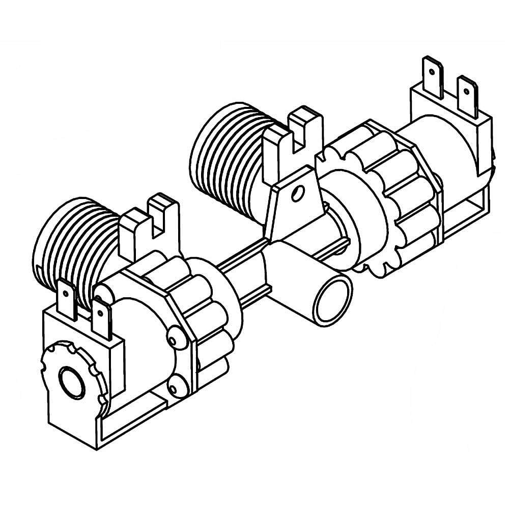 Part #w10906602, Washer Water Inlet Valve | 7.01 x 4.26 x 2.51