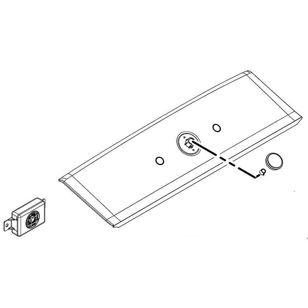 Part #w10909734, Washer User Interface Assembly (White) (Replaces W10645161) / 24.00 x 7.50 x 4.75