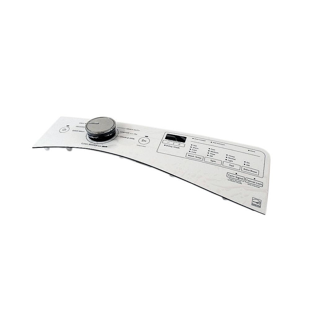 Part #w10911021, Whirlpool Washer Control Panel (White) (Replaces W10640072, W10825109) / 7.69 x 4.82 x 24.13