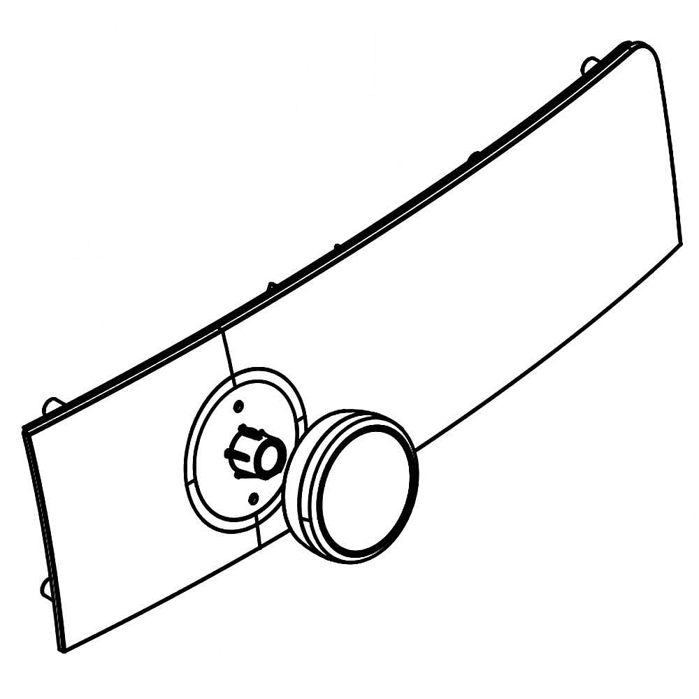 Part #w10911022, Washer User Interface (White) | 7.69 x 4.82 x 24.13