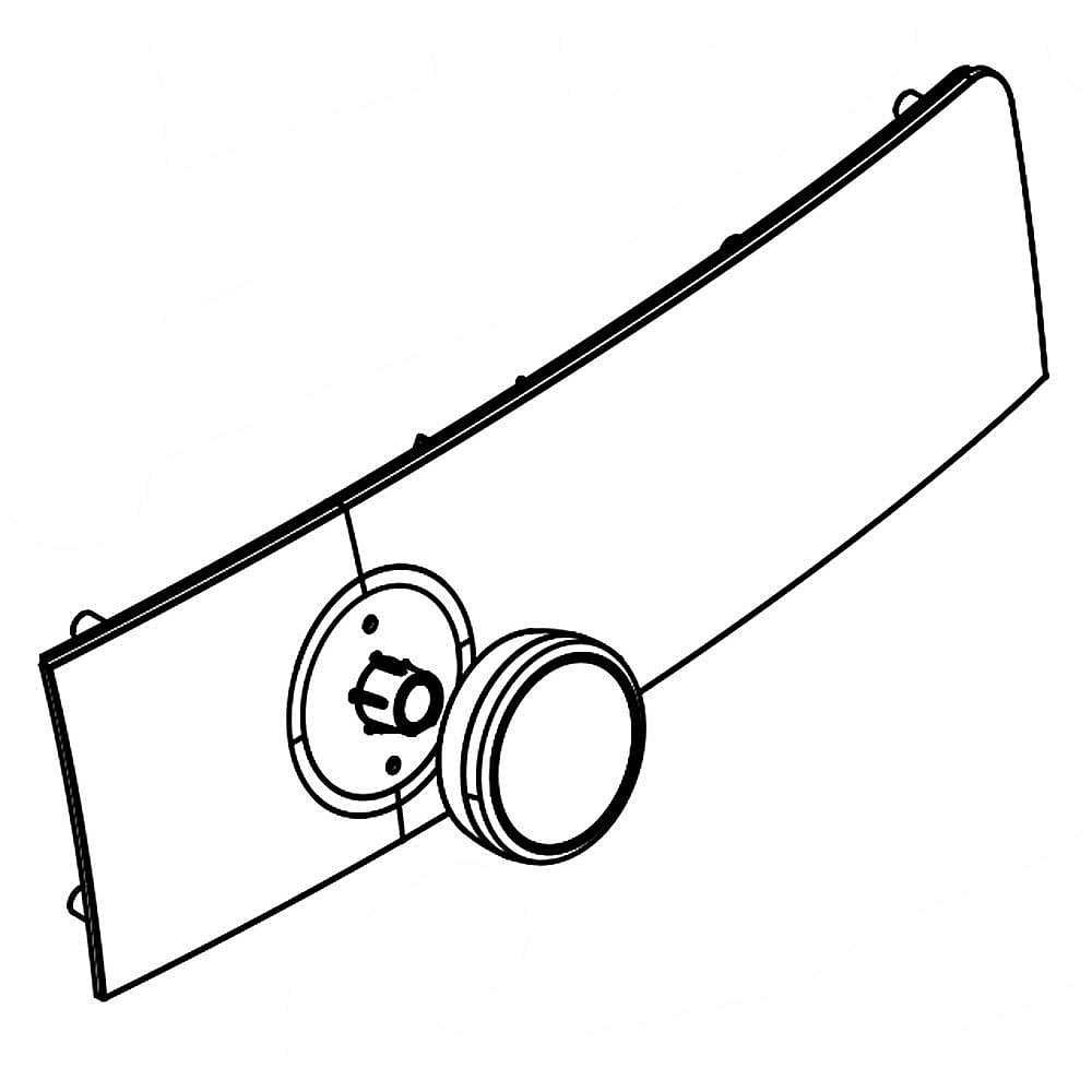 Part #w10911045, Washer User Interface (Chrome Shadow) / 17.38 x 6.50 x 4.75