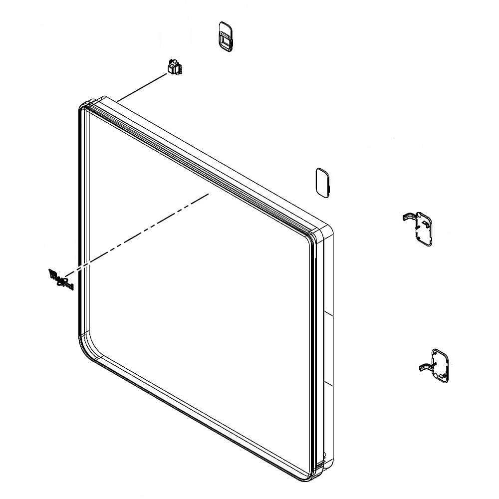 Photo of Part #w10916629, Door | 26.00 x 4.00 x 28.20 from Repair Parts Direct
