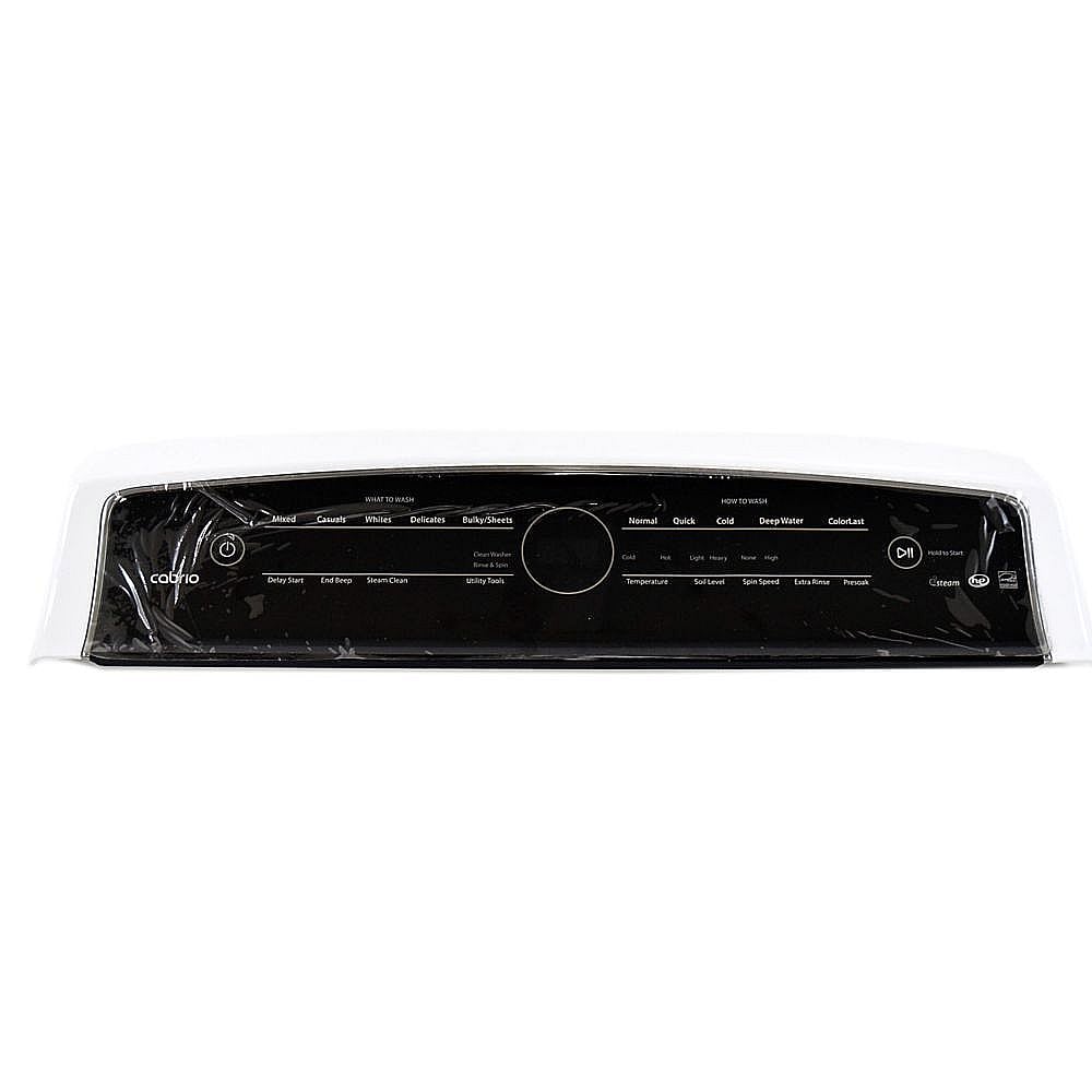 Part #w10919546, Washer Control Panel Assembly (White) (Replaces W10894651) / 8.63 x 7.25 x 31.75