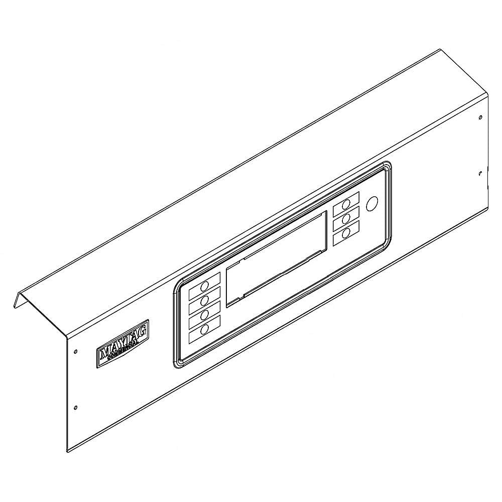 Part #w11089533, Washer Control Overlay (White) / 32.00 x 8.50 x 7.50