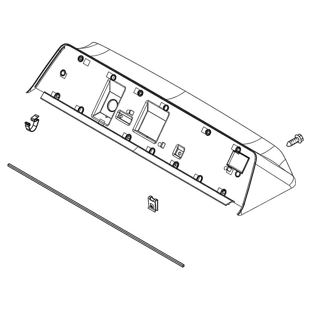 Part #w11099776, Dryer Control Panel (Chrome Shadow) / 31.75 x 8.50 x 7.25