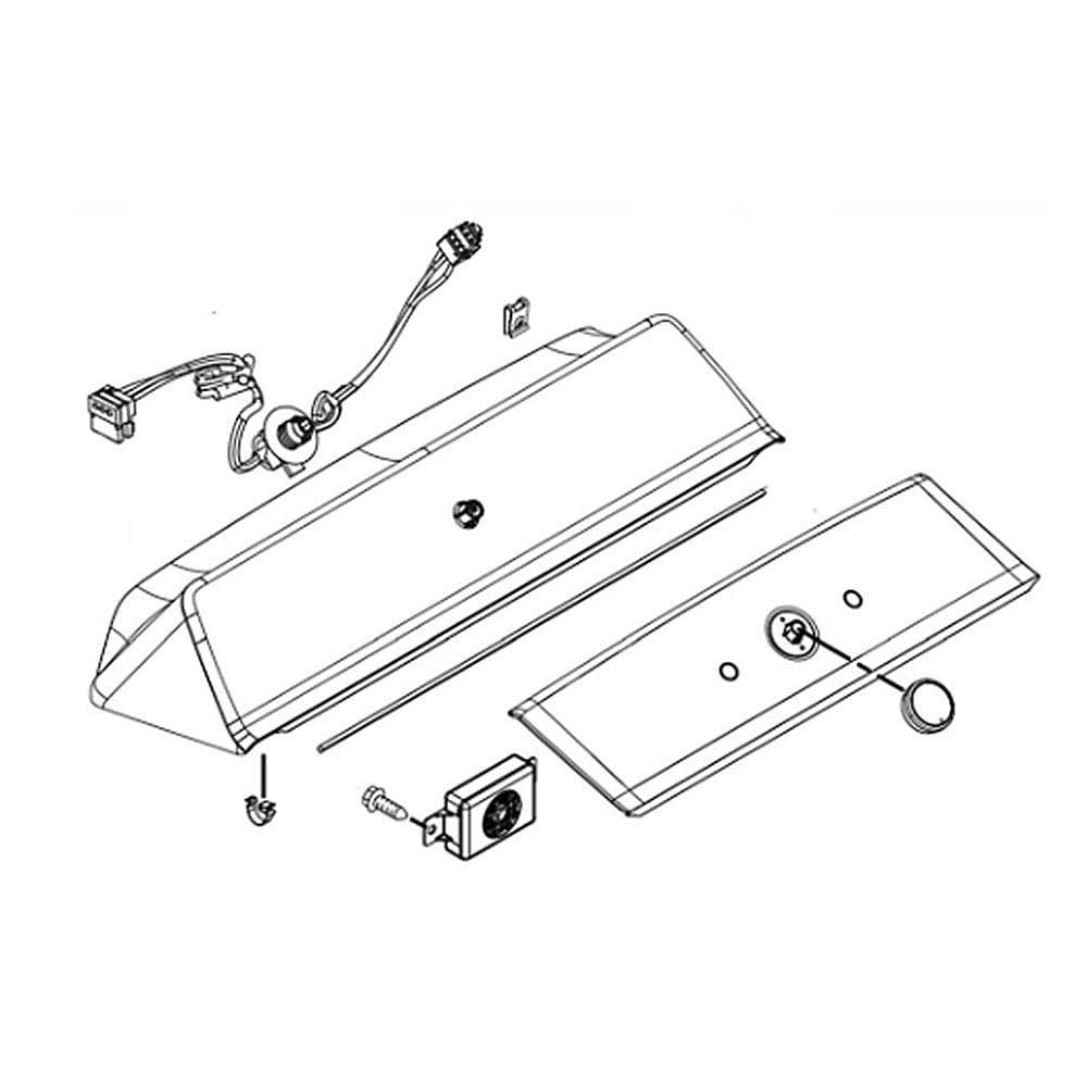 Photo of Part #w11112661, Washer Control Panel Assembly (White) | 0.01 x 0.01 x 0.01 from Repair Parts Direct