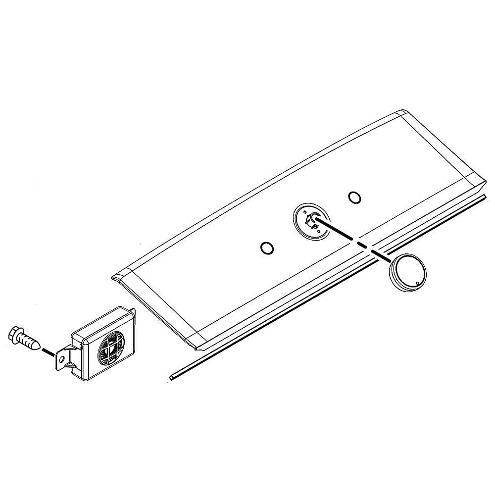 Part #w11115283, Washer User Interface Assembly (Gray) (Replaces W11035069) / 28.38 x 8.25 x 4.25