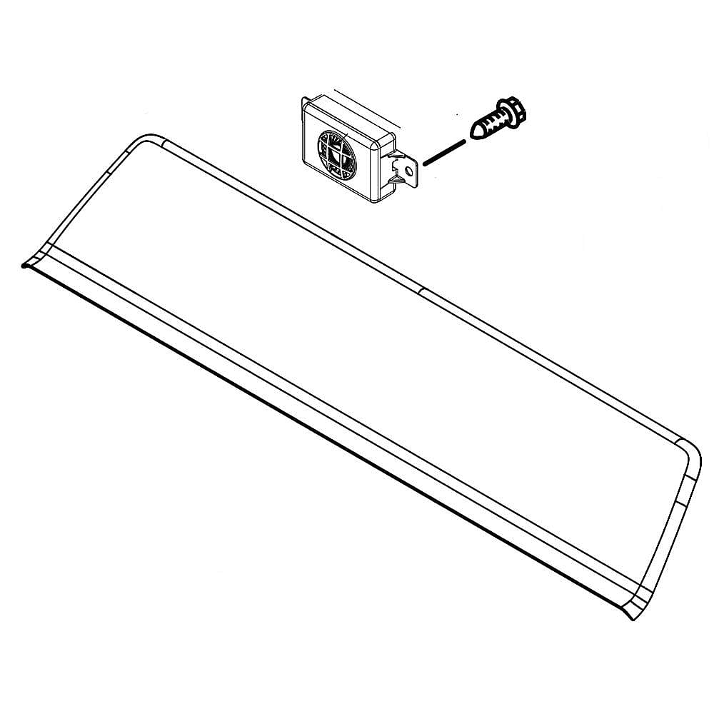 Part #w11124268, Dryer User Interface (Chrome Shadow) / 27.00 x 5.12 x 3.50