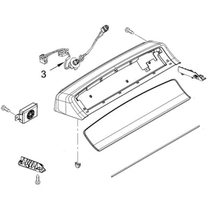Washer Console Assembly (white) W10705598