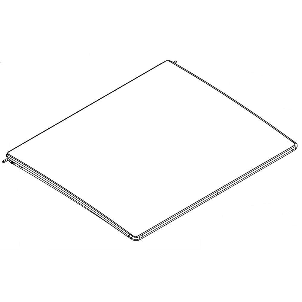 Whirlpool Part #w11130236, Washer Glass Lid (Black) | 25.50 x 23.25 x 3.75