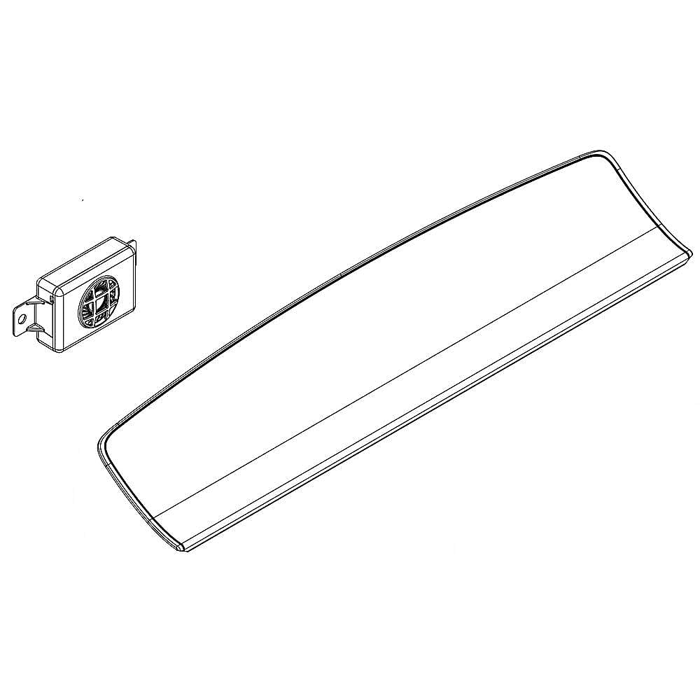 Part #w11130343, Washer User Interface Assembly (Chrome Shadow) / 28.50 x 6.12 x 2.75