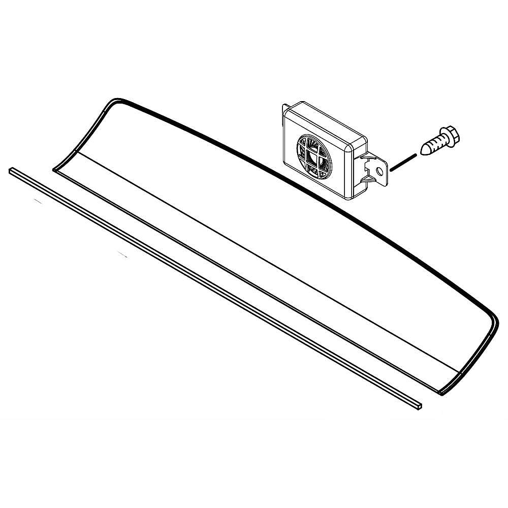 Part #w11133029, Dryer Control Overlay / 31.00 x 6.75 x 4.25