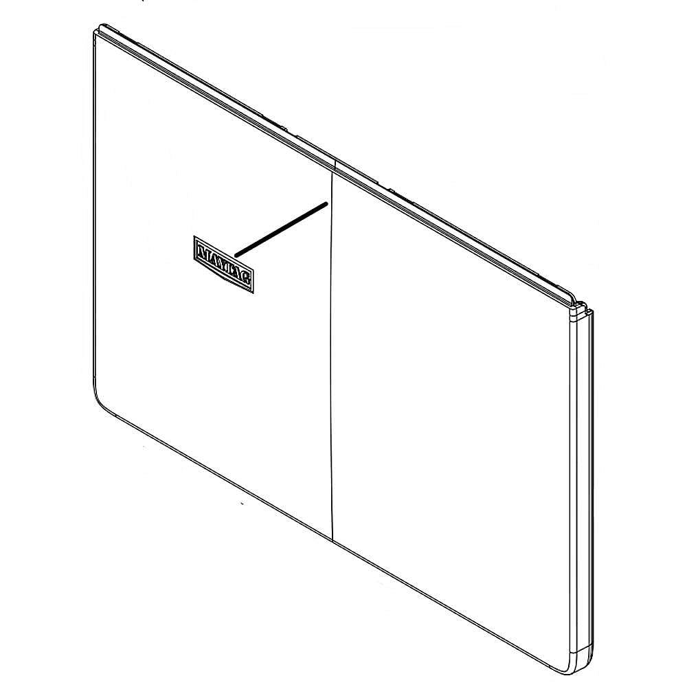 Part #w11166841, Dryer Door Outer Panel Assembly / 24.00 x 16.50 x 1.50