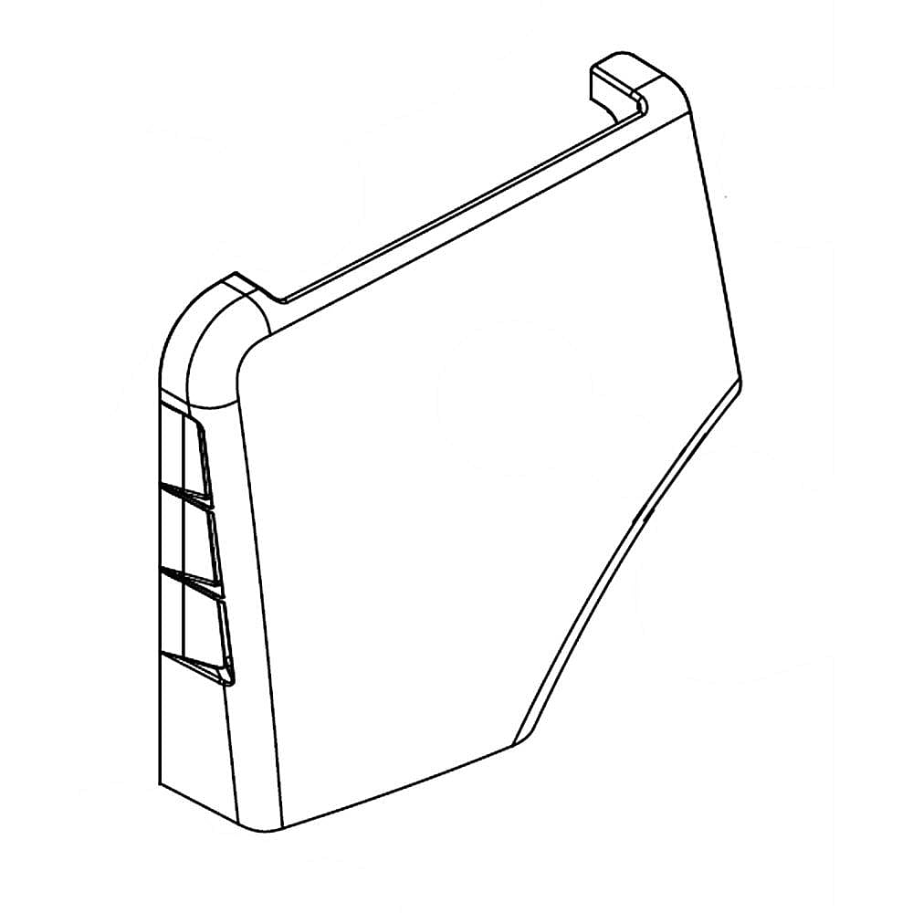 Part #w11573819, Washer Dispenser Drawer Handle (Chrome Shadow) (Replaces W11167034) / 10.00 x 9.50 x 5.50