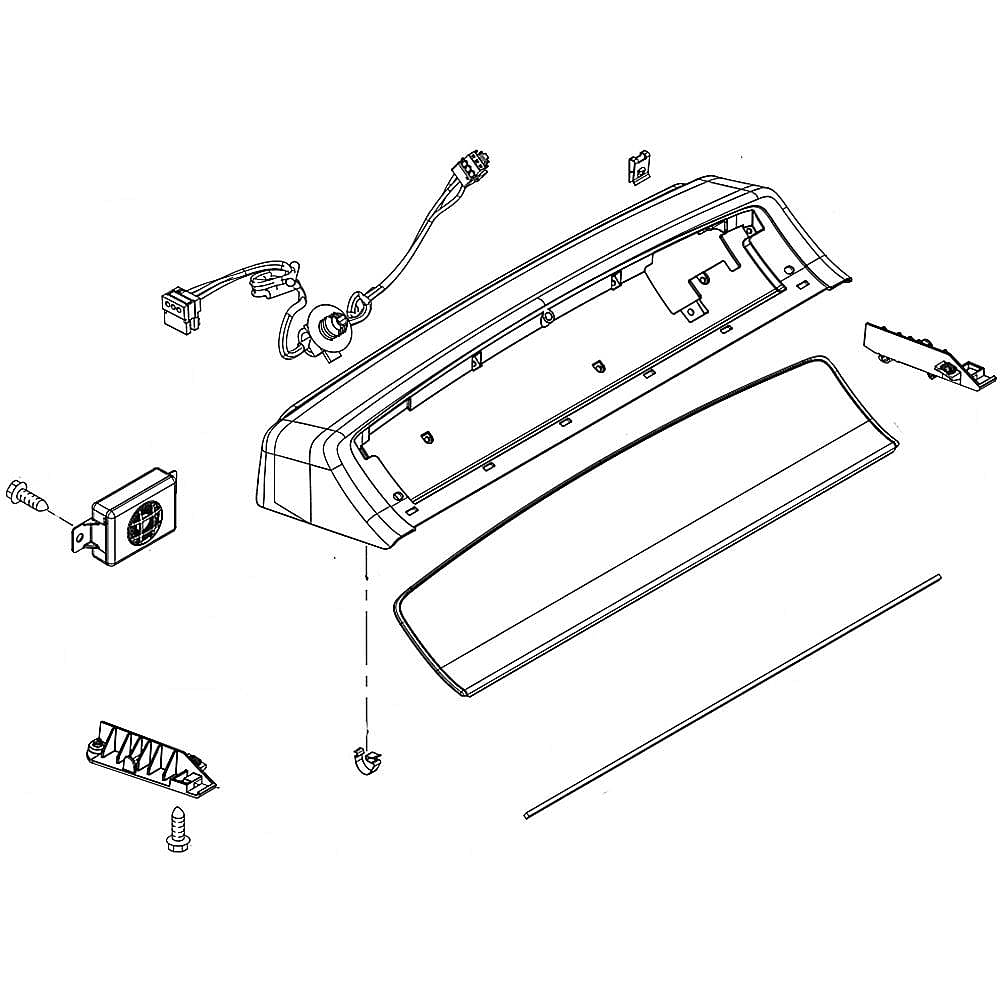 Part #w11169707, Washer Control Panel Assembly (Red) | 32.00 x 8.50 x 7.25