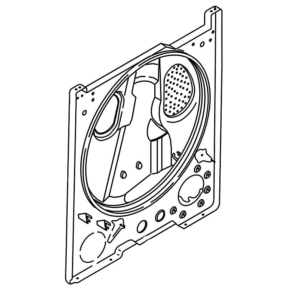 Part #w11178667, Dryer Bulkhead | 36.50 x 31.50 x 6.88