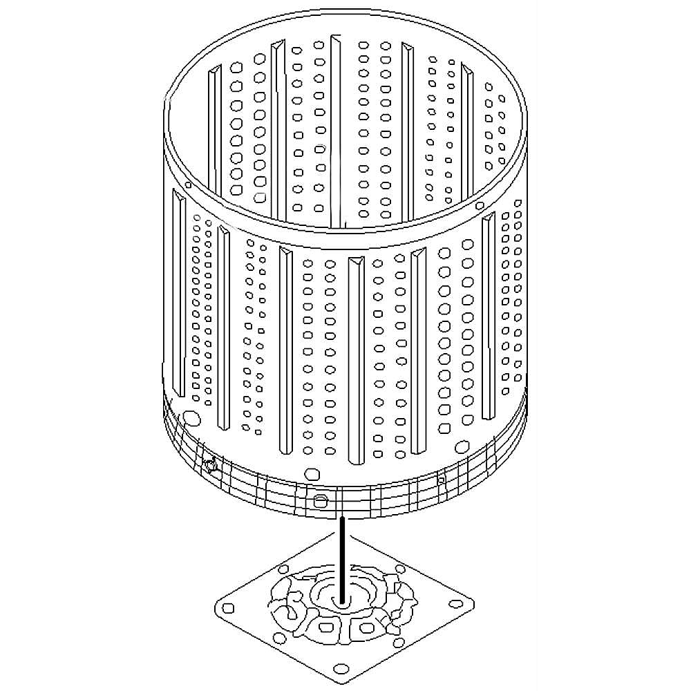 Kenmore Part #w11178811, Basket Assembly | 25.13 x 20.75 x 18.25