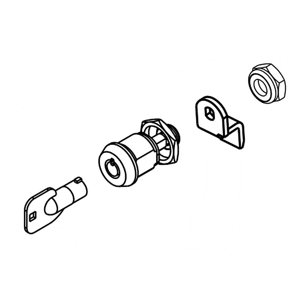 Part #w11191256, Lock / 2.62 x 0.87 x 1.00