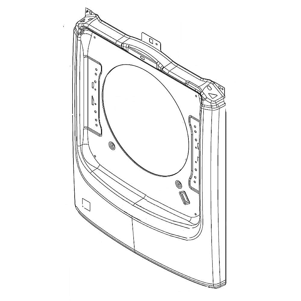 Part #w11203814, Dryer Front Panel (Chrome Shadow) / 39.50 x 30.25 x 6.75