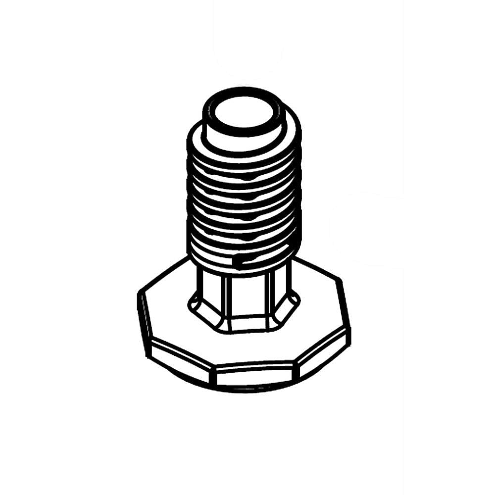 Part #w11213957, Washer Leveling Leg (Replaces W11179235, Wpw10556332) / 2.50 x 2.87 x 0.75
