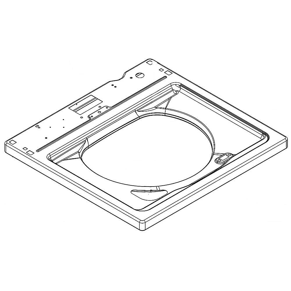 Part #w11233067, Washer Top Panel (White) / 9.50 x 9.12 x 6.37