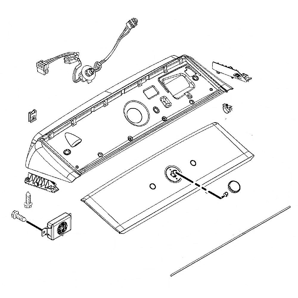 Part #w11233070, Washer Control Panel Assembly (Replaces W10607413) / 32.00 x 8.50 x 7.25