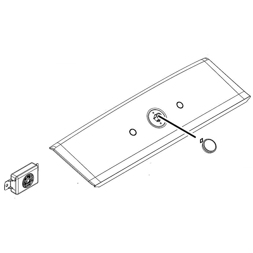 Part #w11248563, Washer User Interface Assembly (White) / 28.37 x 8.37 x 4.25