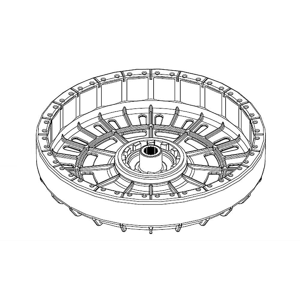 Part #w11260238, Washer Motor Rotor (Replaces W10897040) / 14.00 x 13.75 x 5.50