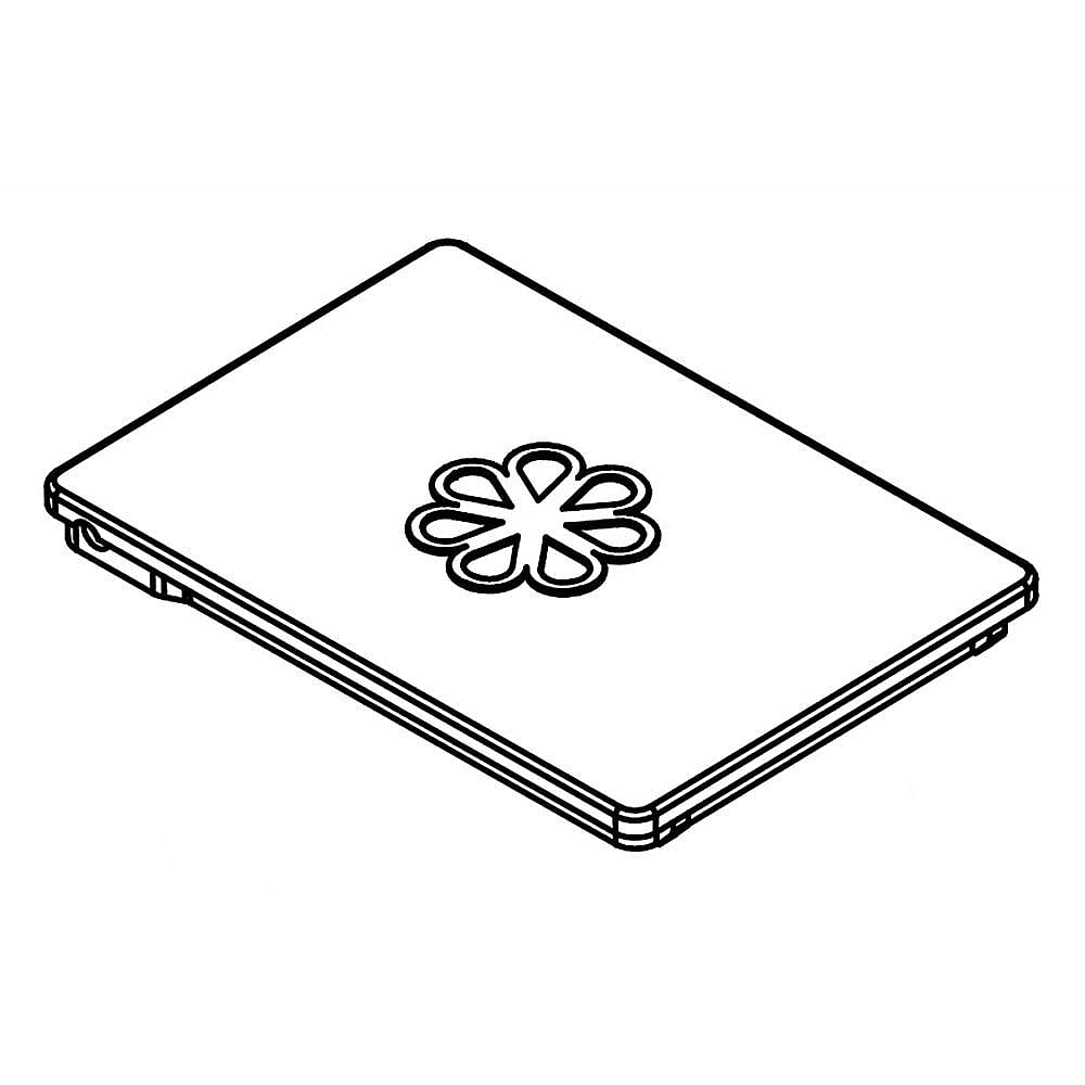 Photo of Part #w11260774, Cover | 2.50 x 1.75 x 0.25 from Repair Parts Direct