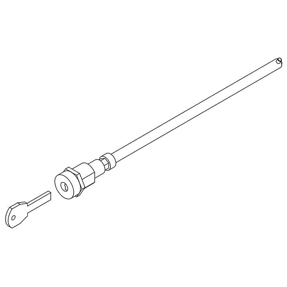 Part #w11308563, Commercial Dryer Coin Box Bayonet Lock And Key Assembly | 11.50 x 1.00 x 1.00