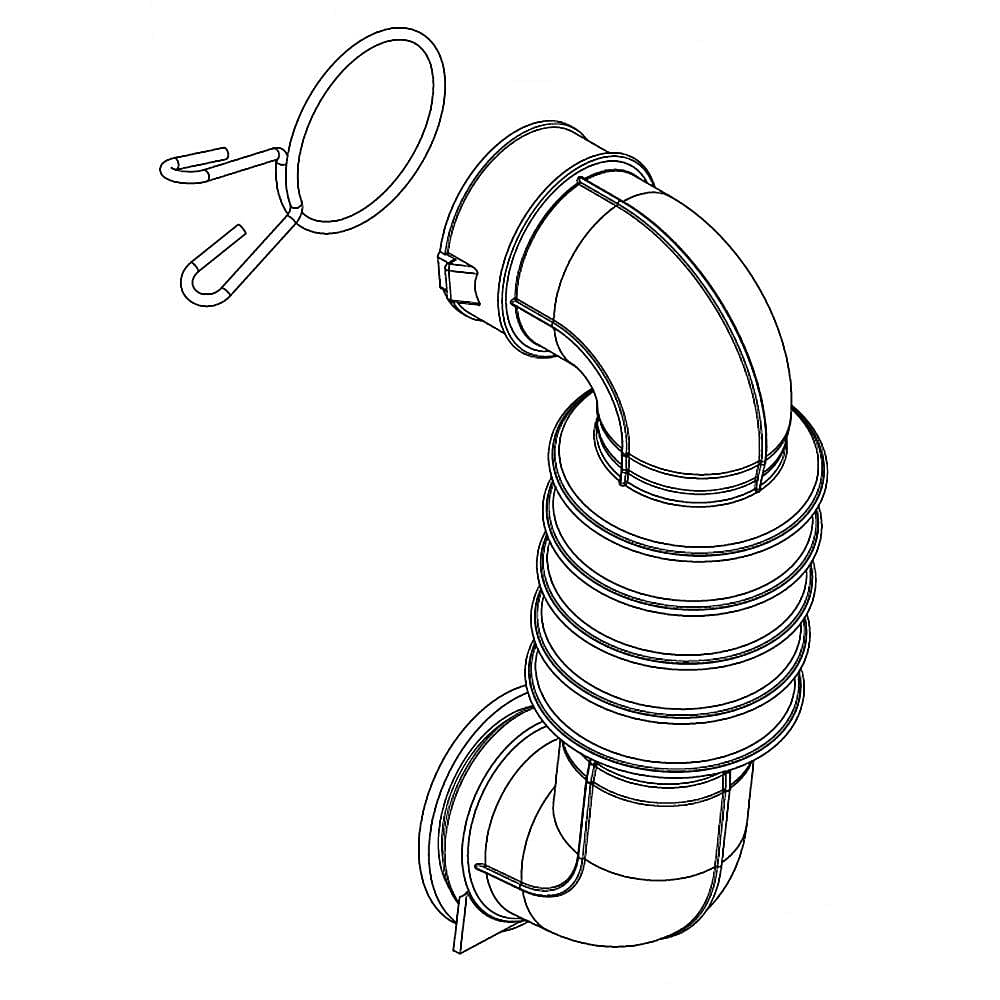 Photo of Part #w11316604, Hose | 8.50 x 5.25 x 0.01 from Repair Parts Direct