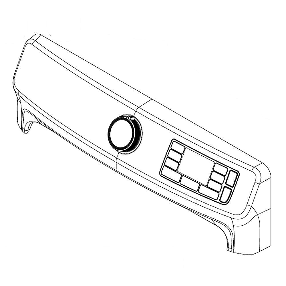 Part #w11316915, Dryer User Interface Assembly (Chrome Shadow) / 4.50 x 5.25 x 17.75