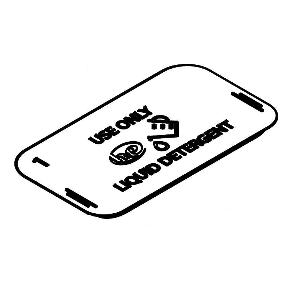 Photo of Part #w11318832, Lid | 4.00 x 2.25 x 0.25 from Repair Parts Direct