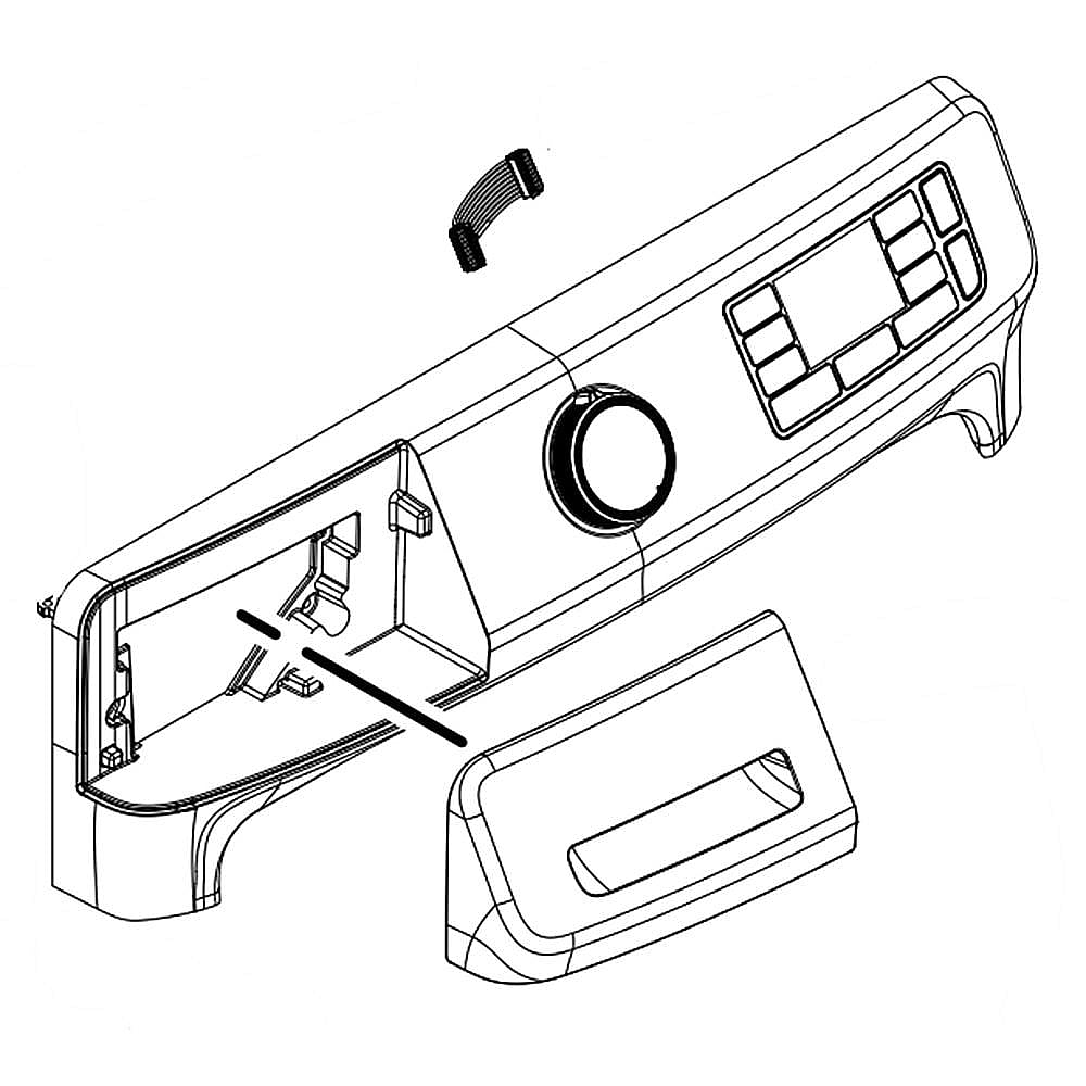 Part #w11325569, Washer Control Panel Assembly (Chrome Shadow) (Replaces W11294858) / 31.50 x 7.25 x 8.75