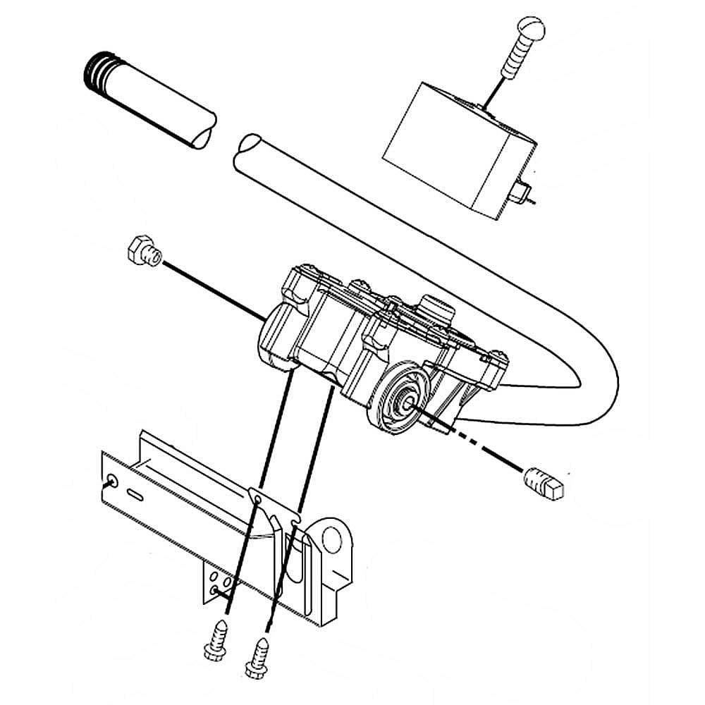 Photo of Part #w11331937, Valve-Gas | 24.00 x 7.75 x 5.00 from Repair Parts Direct