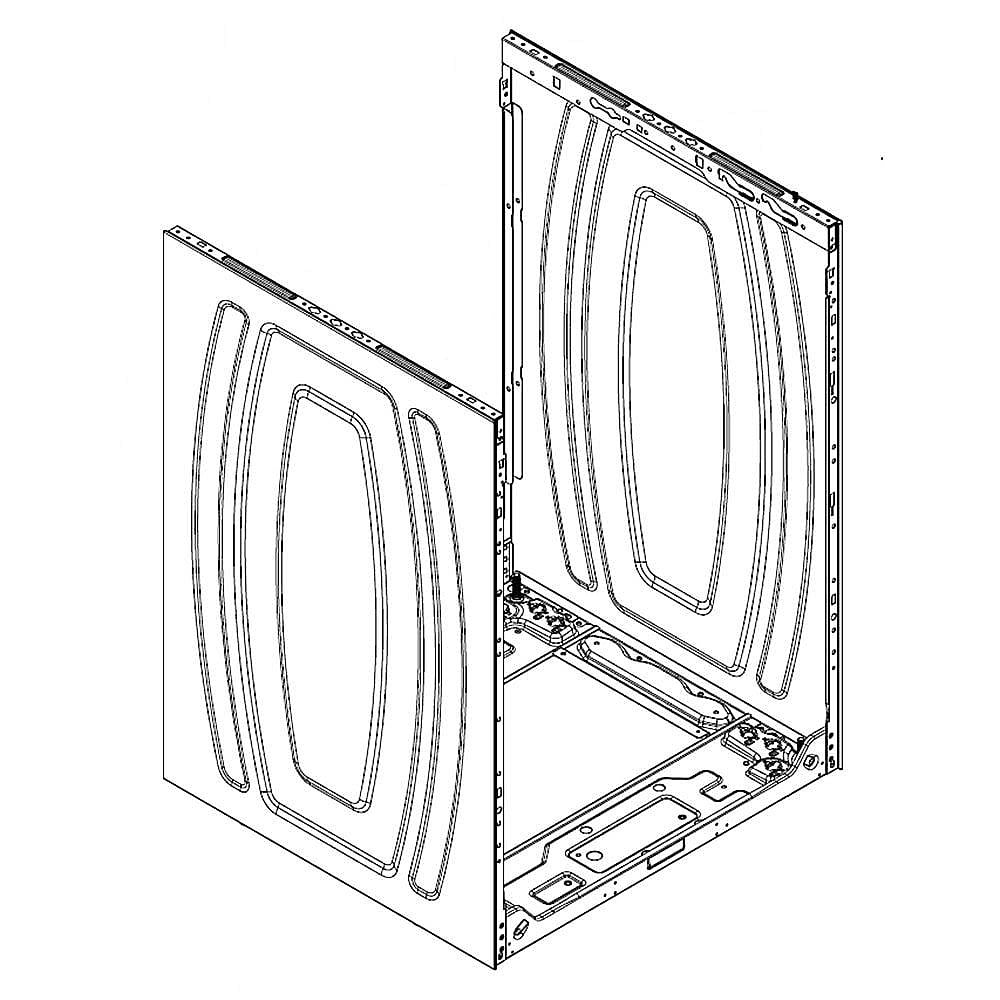 Part #w11352996, Washer Cabinet (Chrome Shadow)