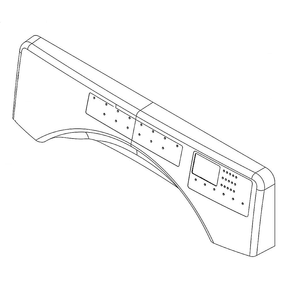 Part #w11367342, Dryer Control Panel (Chrome Shadow) / 32.00 x 8.50 x 7.25