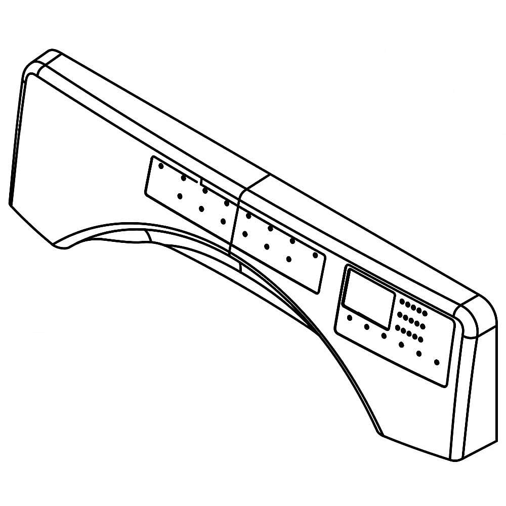 Part #w11370450, Dryer Control Panel (White) (Replaces W11314471, W11321060) / 31.50 x 8.50 x 7.25
