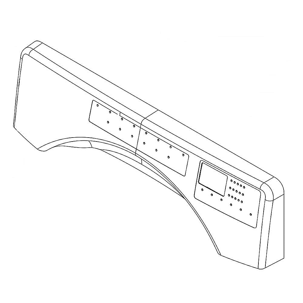Part #w11378949, Dryer Control Panel Assembly (White) (Replaces W11321074) / 32.00 x 8.00 x 9.00