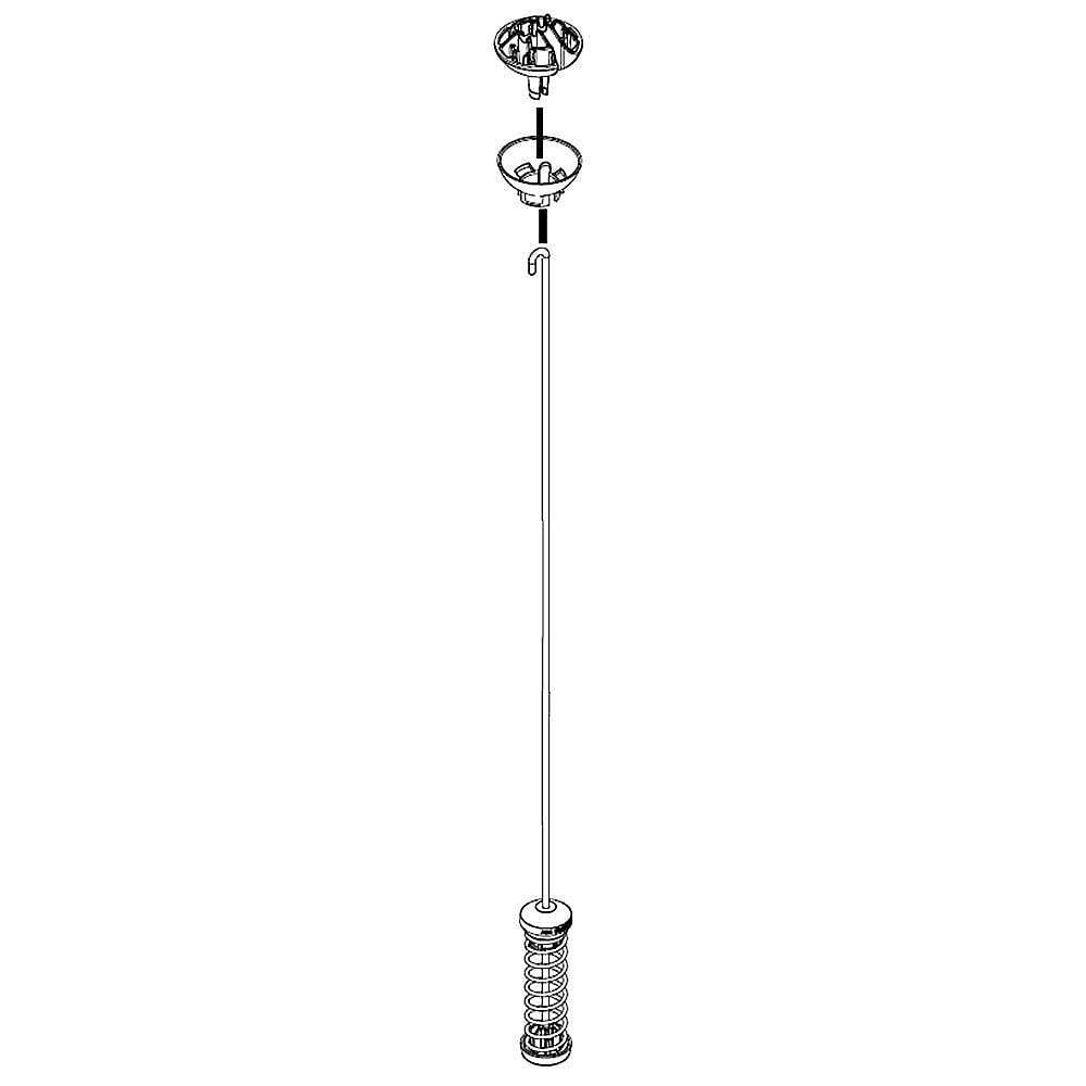 Part #w11400156, Washer Suspension Rod And Spring Assembly (Replaces W11187091) / 38.25 x 5.50 x 4.50
