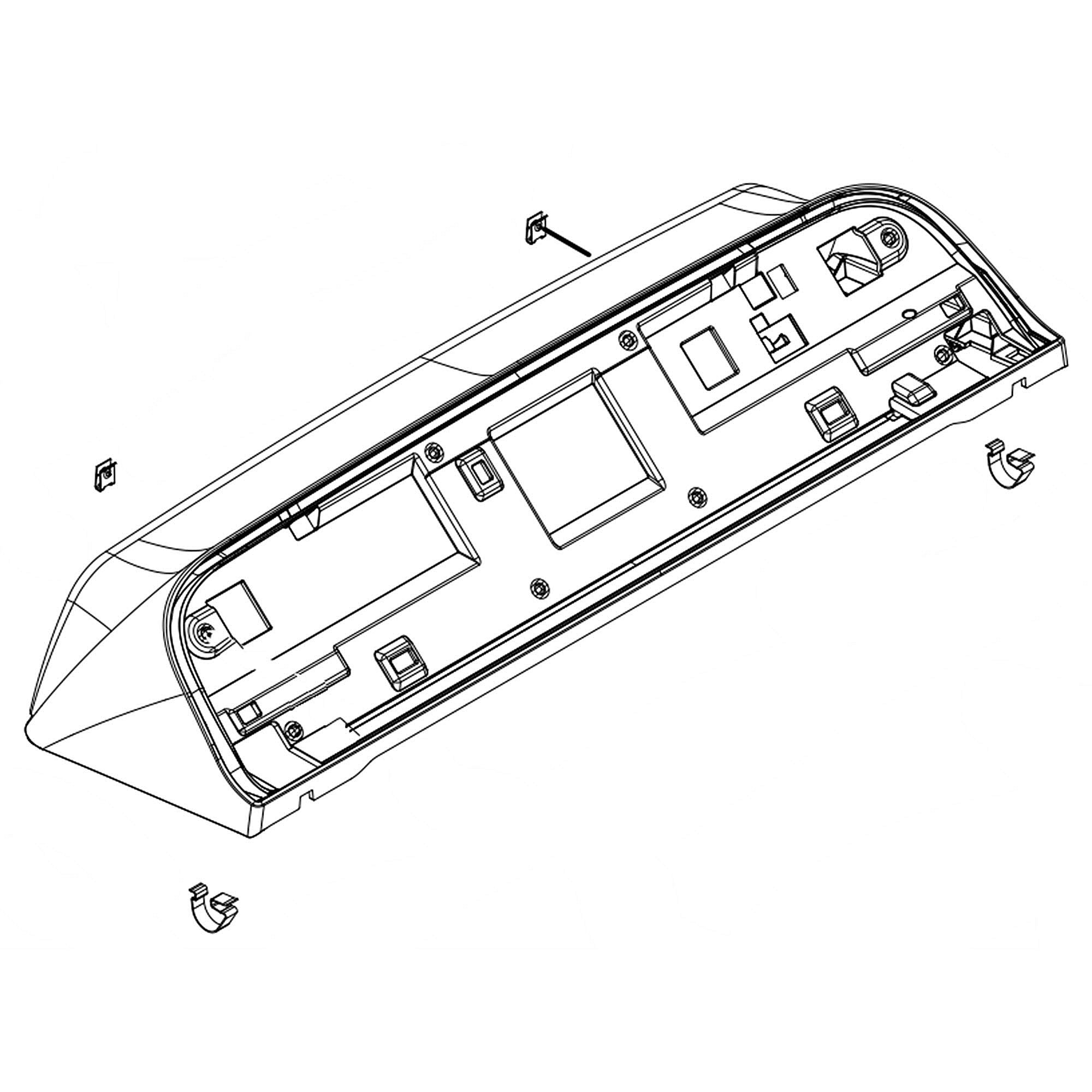 Whirlpool Part #w11406485, Assembly, Console (White) | 26.50 x 7.25 x 4.00