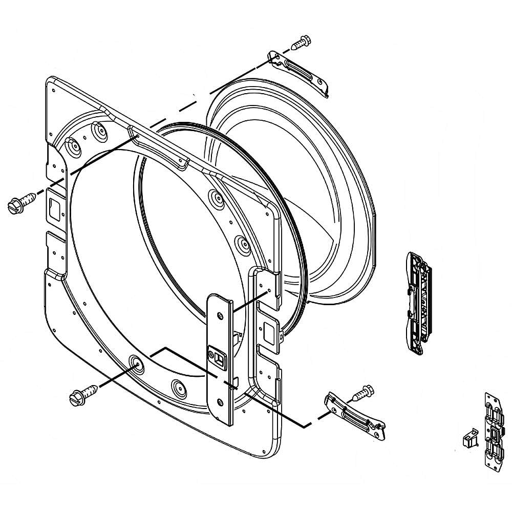 Part #w11465962, Dryer Door Inner Panel Assembly (Replaces W11218177, W11229601, W11310049) / 26.50 x 25.75 x 4.00