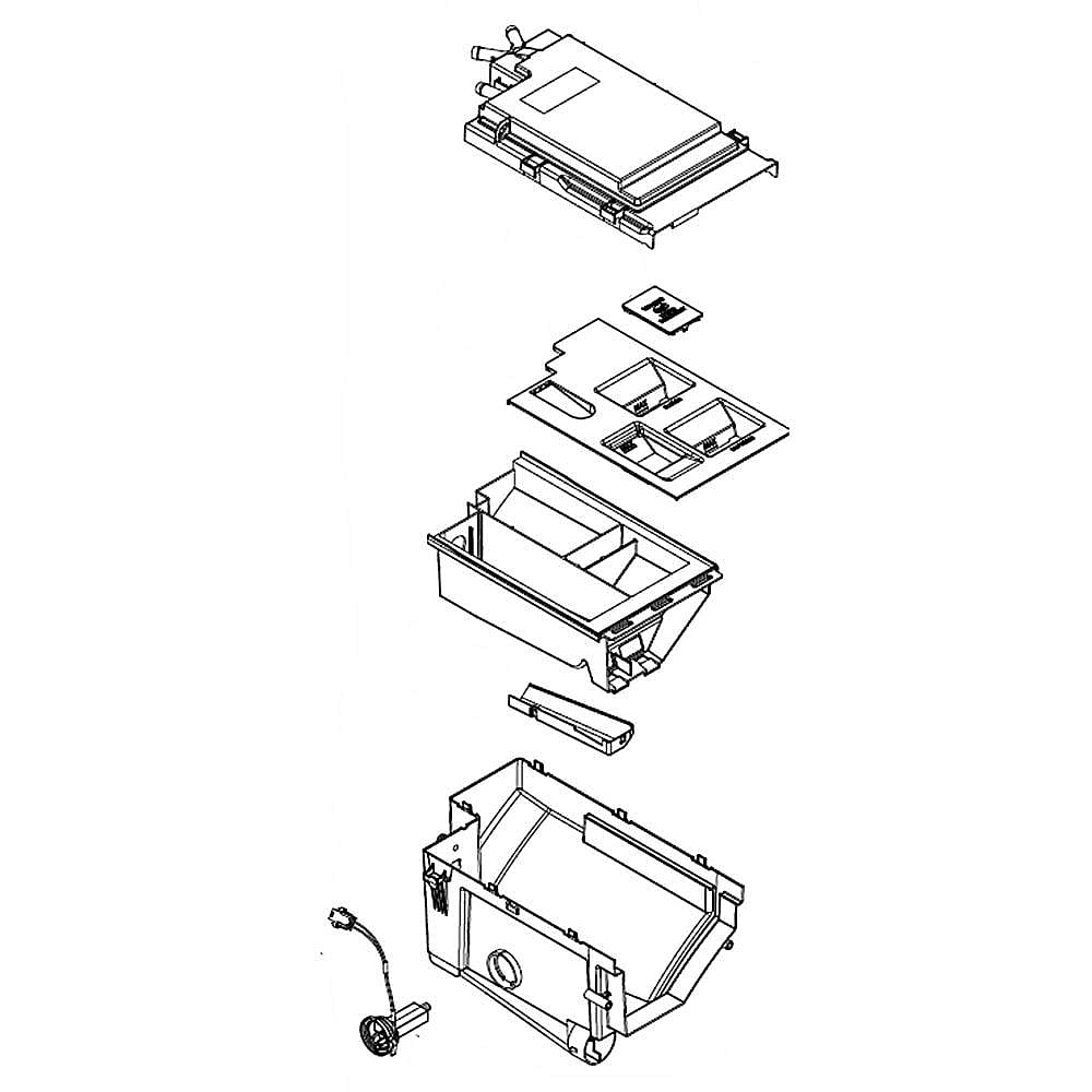 Part #w11524106, Washer Dispenser Drawer Assembly / 14.12 x 7.50 x 7.25