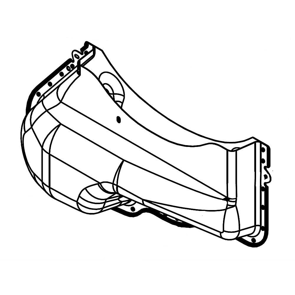 Part #wpw10211896, Dryer Lint Duct (Replaces W10211896) / 12.01 x 5.82 x 21.07