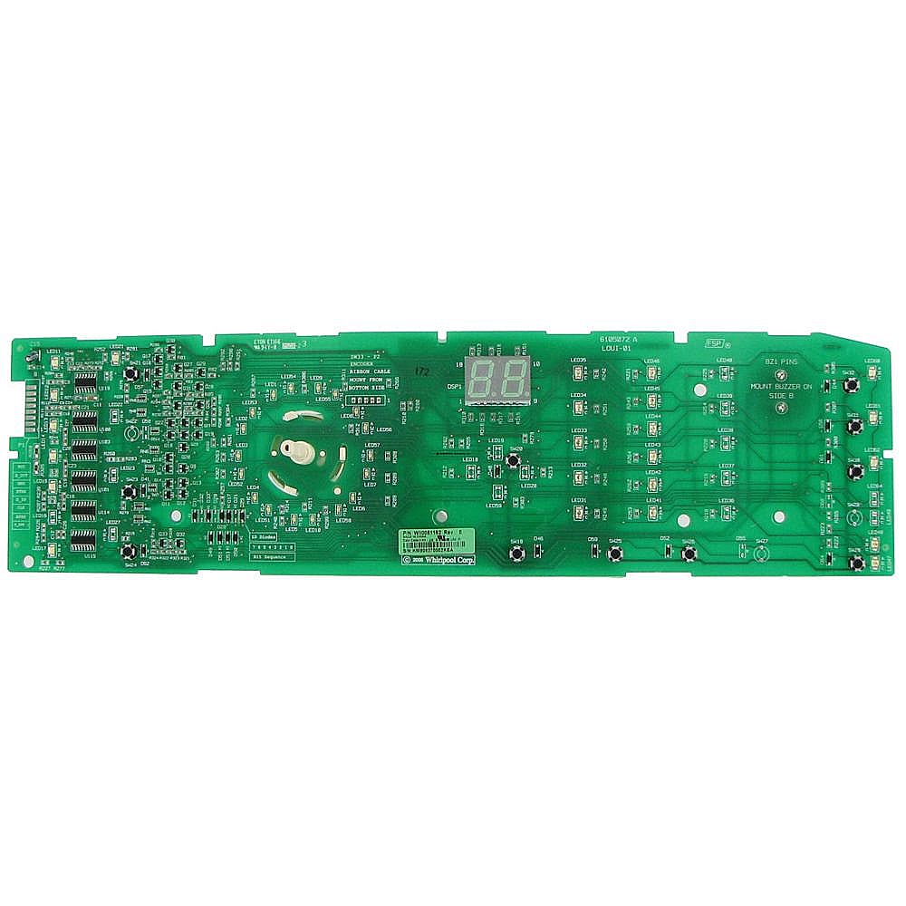 Part #wpw10218313R, Refurbished Dryer User Interface / 18.60 x 4.30 x 4.30