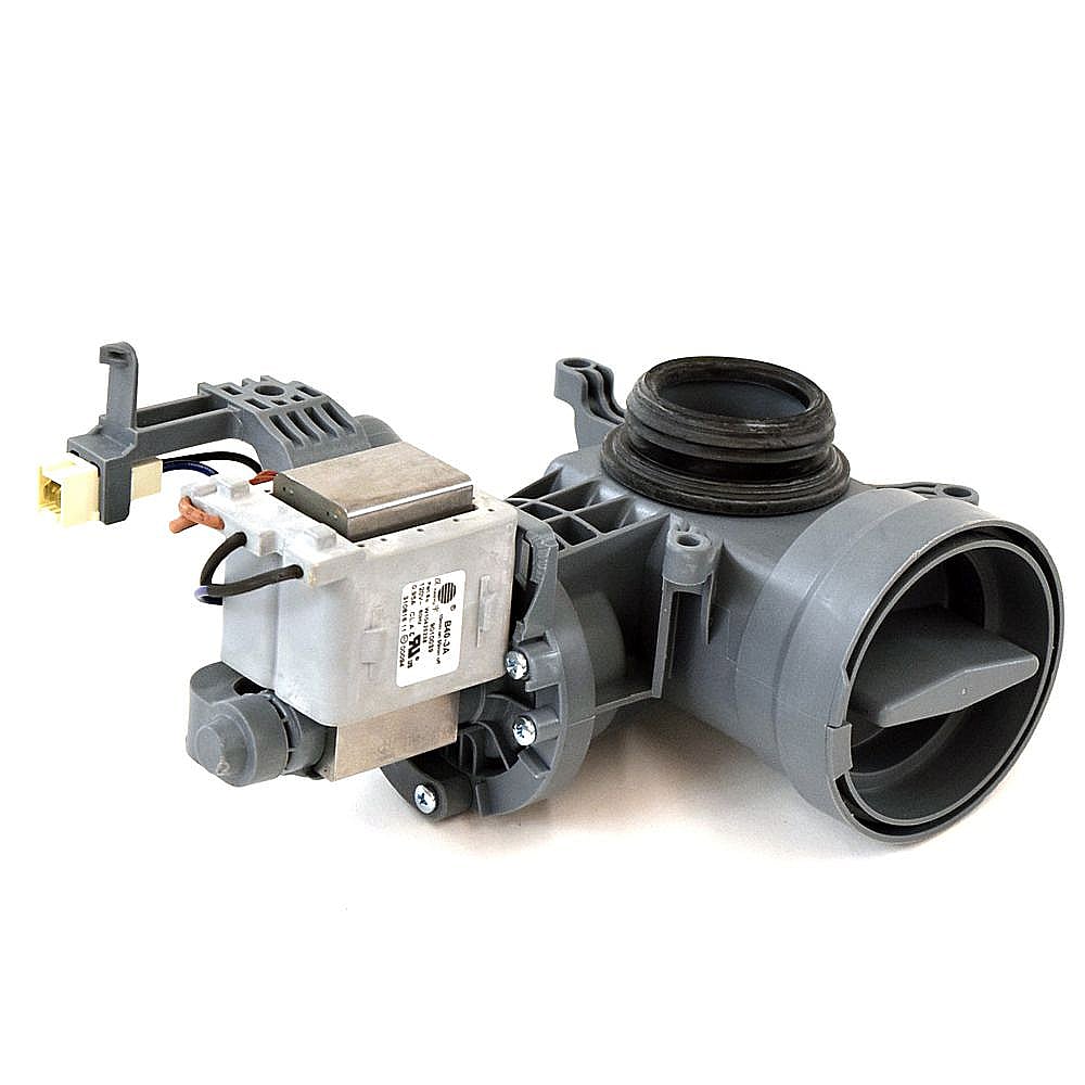 Part #wpw10605427, Whirlpool Washer Drain Pump | 9.75 x 5.25 x 9.50