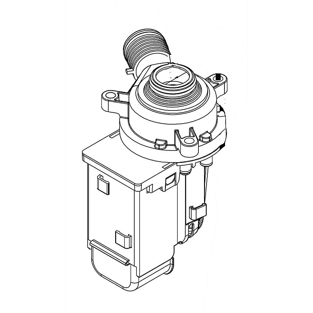 Part #wpw10465543, Washer Drain Pump (Replaces W10465543) / 6.62 x 6.37 x 8.00