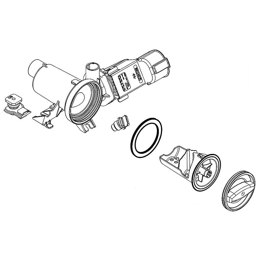 Part #wpw10515399, Washer Drain Pump (Replaces W10515399) / 11.62 x 7.68 x 8.25